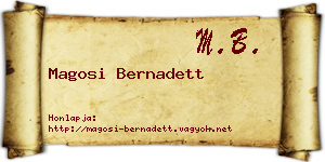 Magosi Bernadett névjegykártya