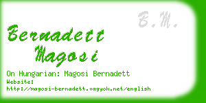 bernadett magosi business card